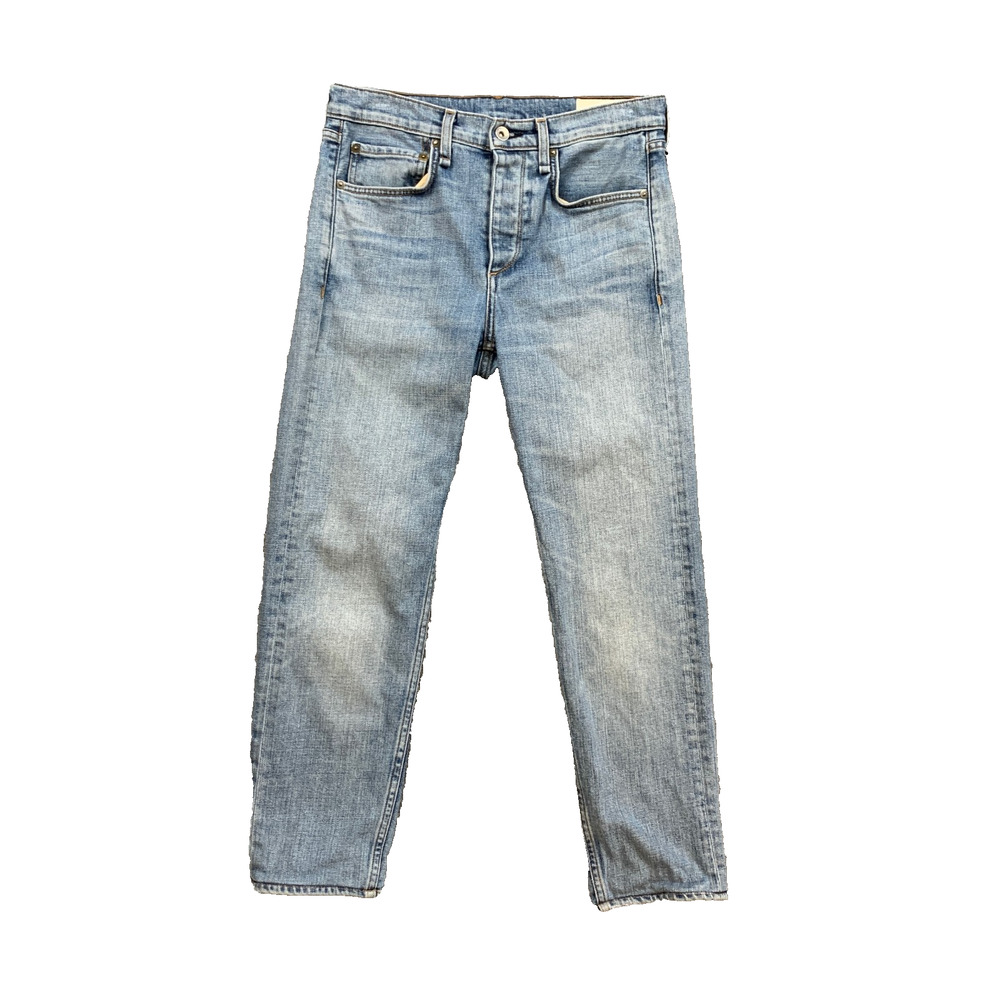 Rag & Bone Jeans Mens 30 Blue Fit 2 Slim Hayes Mid Rise Light Wash Button Fly